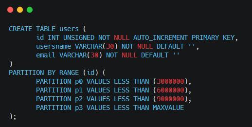 mysql table 7 - MySQL数据库分表与分区