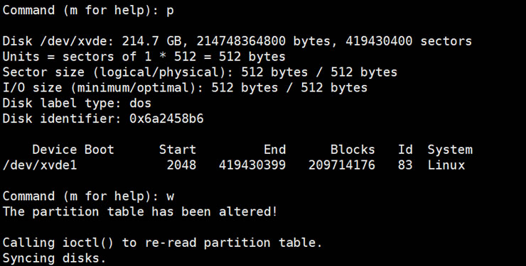 fdisk 04 - CentOS7挂载新的数据盘